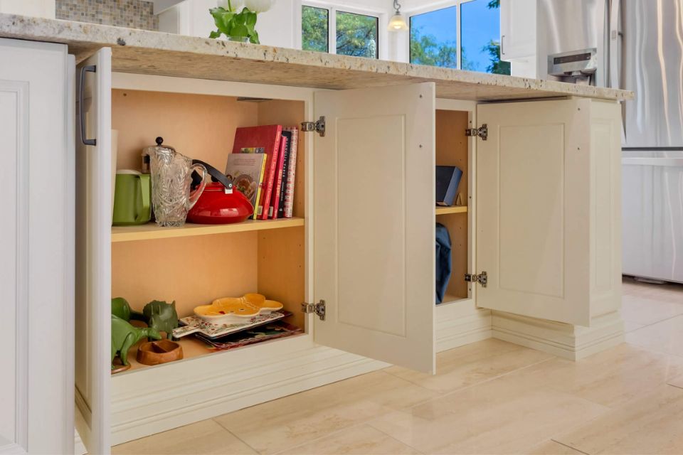 Cream kitchen cabinet